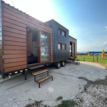 Tiny House Yazlik Ev Mavi Beyaz Icinde Ferienhaus